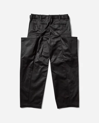 Sacai Men S Cotton Chino Pants In Black