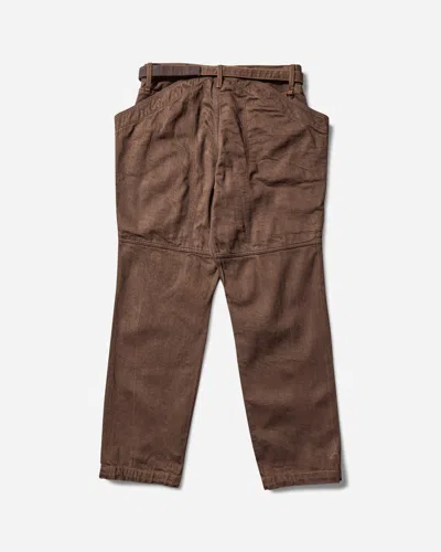 Sacai Men S Denim Pants In Brown