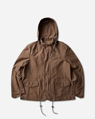 Sacai Men S Sueded Cotton Jacket In Brown