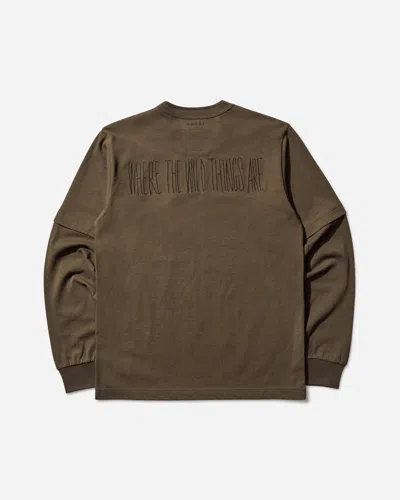 Sacai Men S Where The Wild Things Are Longsleeve T-shirt Dark Khaki In Green