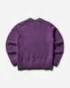 Sacai Men's Mohair Knit Layered Crewneck Sweater In Purple