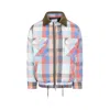 Sacai Check-pattern Zip-up Bomber Jacket In Multi