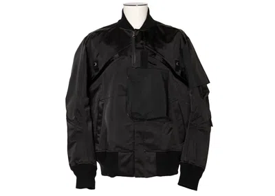 Pre-owned Sacai Men's  X Acronym Bomber Jacket In Black