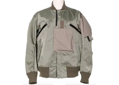Pre-owned Sacai Men's  X Acronym Bomber Jacket In Khaki