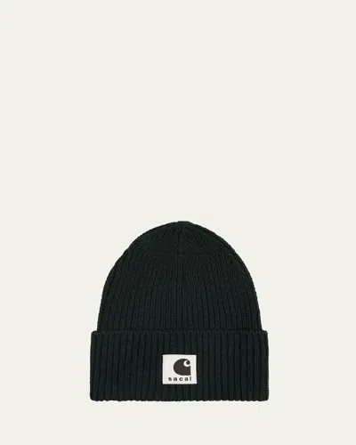 SACAI MEN'S WOOL KNIT BEANIE