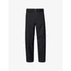 Sacai Mens  Classic Straight-leg Wool-blend Suiting Pants In Black