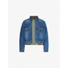 Sacai Mens Blue/khaki  X Levi's Padded Relaxed-fit Denim Jacket