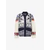 Sacai Off-white Pattern Knit Cardigan In Off White