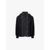 Sacai Mens Black Sponge Relaxed Cotton-nylon Blend Hoody In Black