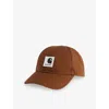 Sacai Carhartt Wip Duck Canvas Baseball Cap In Brown