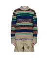 Sacai Multicolor Mesh Knit Sweater In Multicolor