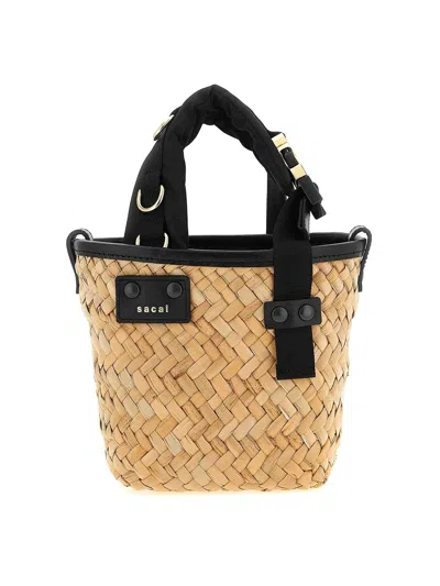Sacai Micro  Handbag In Sand
