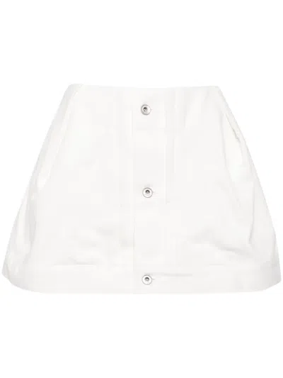 Sacai Wide-leg Twill Skort In Neutrals