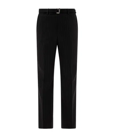 Sacai Mid-waist Casual Pants In Black