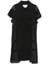 Sacai Women's Twill And Satin Shirt Dress