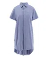 Sacai Midi Dress In Blue