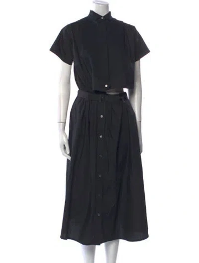 Pre-owned Sacai Midi Length Dress In Black