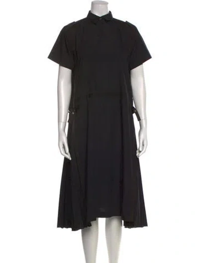 Pre-owned Sacai Midi Length Dress In Black