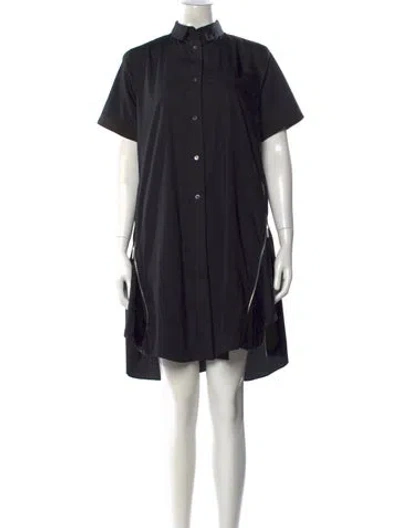 Pre-owned Sacai Midi Length Dress In Black
