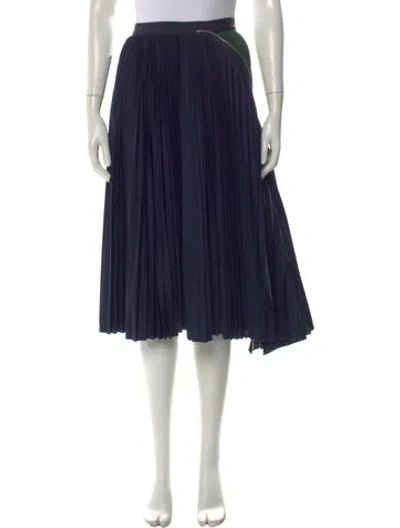 Pre-owned Sacai Midi Length Skirt In Blue