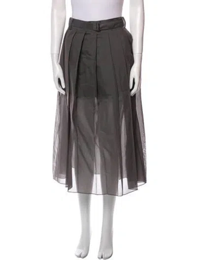Pre-owned Sacai Midi Length Skirt In Gray