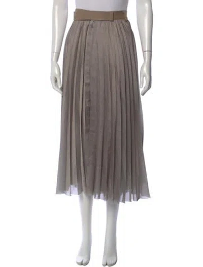 Pre-owned Sacai Midi Length Skirt In Gray