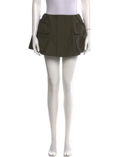 Pre-owned Sacai Midi Length Skirt In Green