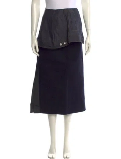 Pre-owned Sacai Midi Length Skirt W/ Tags In Black