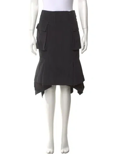 Pre-owned Sacai Midi Length Skirt W/ Tags In Black