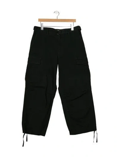 Pre-owned Sacai Mid-rise Wide Leg Jeans In Black