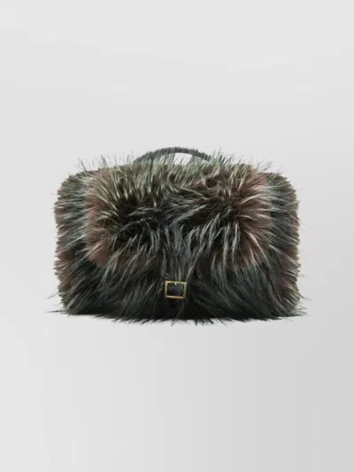 Sacai Mini Bags With Faux Fur And Top Handle