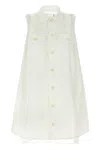 Sacai Mini Chemisier Dress Dresses White In White