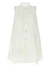 Sacai Mini Chemisier Dress Dresses White In White
