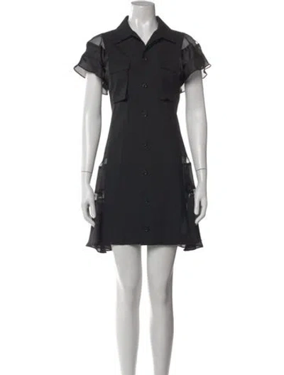 Pre-owned Sacai Mini Dress In Black