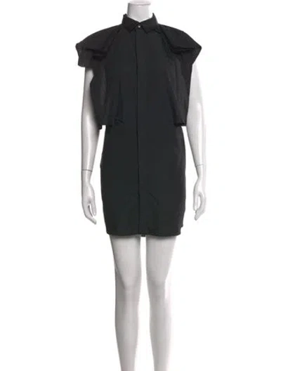 Pre-owned Sacai Mini Dress In Black