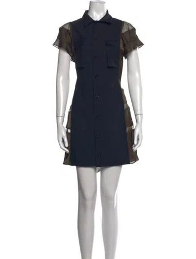 Pre-owned Sacai Mini Dress In Black