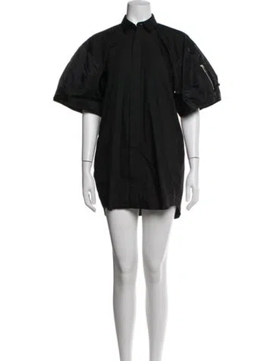 Pre-owned Sacai Mini Dress In Black