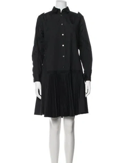 Pre-owned Sacai Mini Dress In Black