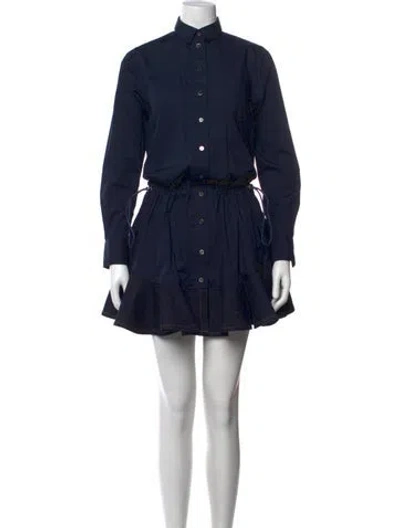 Pre-owned Sacai Mini Dress In Blue