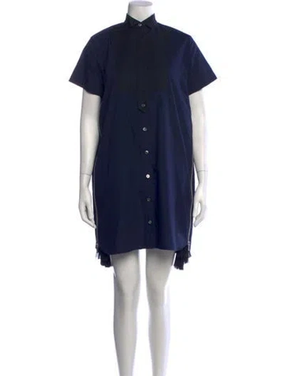 Pre-owned Sacai Mini Dress In Blue
