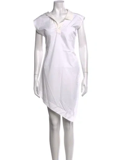 Pre-owned Sacai Mini Dress In Neutrals