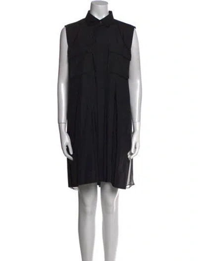 Pre-owned Sacai Mini Dress W/ Tags In Black