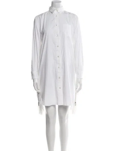 Pre-owned Sacai Mini Dress In White