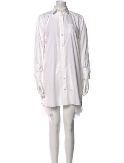 Pre-owned Sacai Mini Dress In White