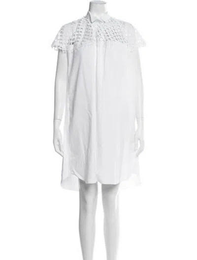 Pre-owned Sacai Mini Dress In White