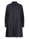 Sacai Mini Shirt Dress In Black