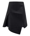 Sacai Asymmetric Skirt In Black