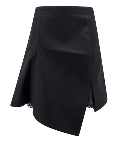 Sacai Asymmetric Skirt In Black