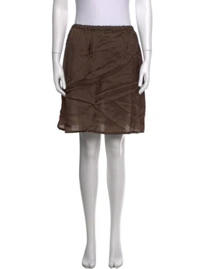 Pre-owned Sacai Mini Skirt In Brown