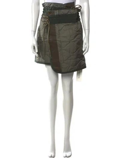 Pre-owned Sacai Mini Skirt W/ Tags In Green